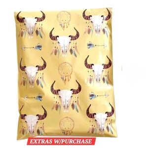 NWT: 20ct. 10x13 Boho Skull Polymailers Bonus: Random Thank You Cards/Stickers